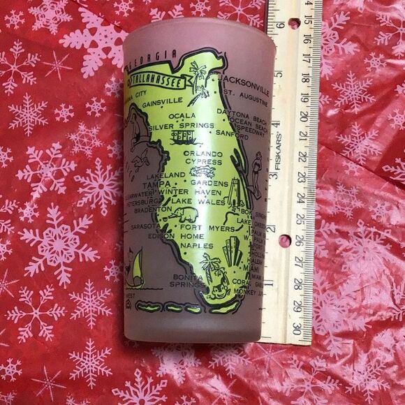 Vintage frosted glass Florida state noticed there is no ￼Disney on the map - Picture 3 of 7